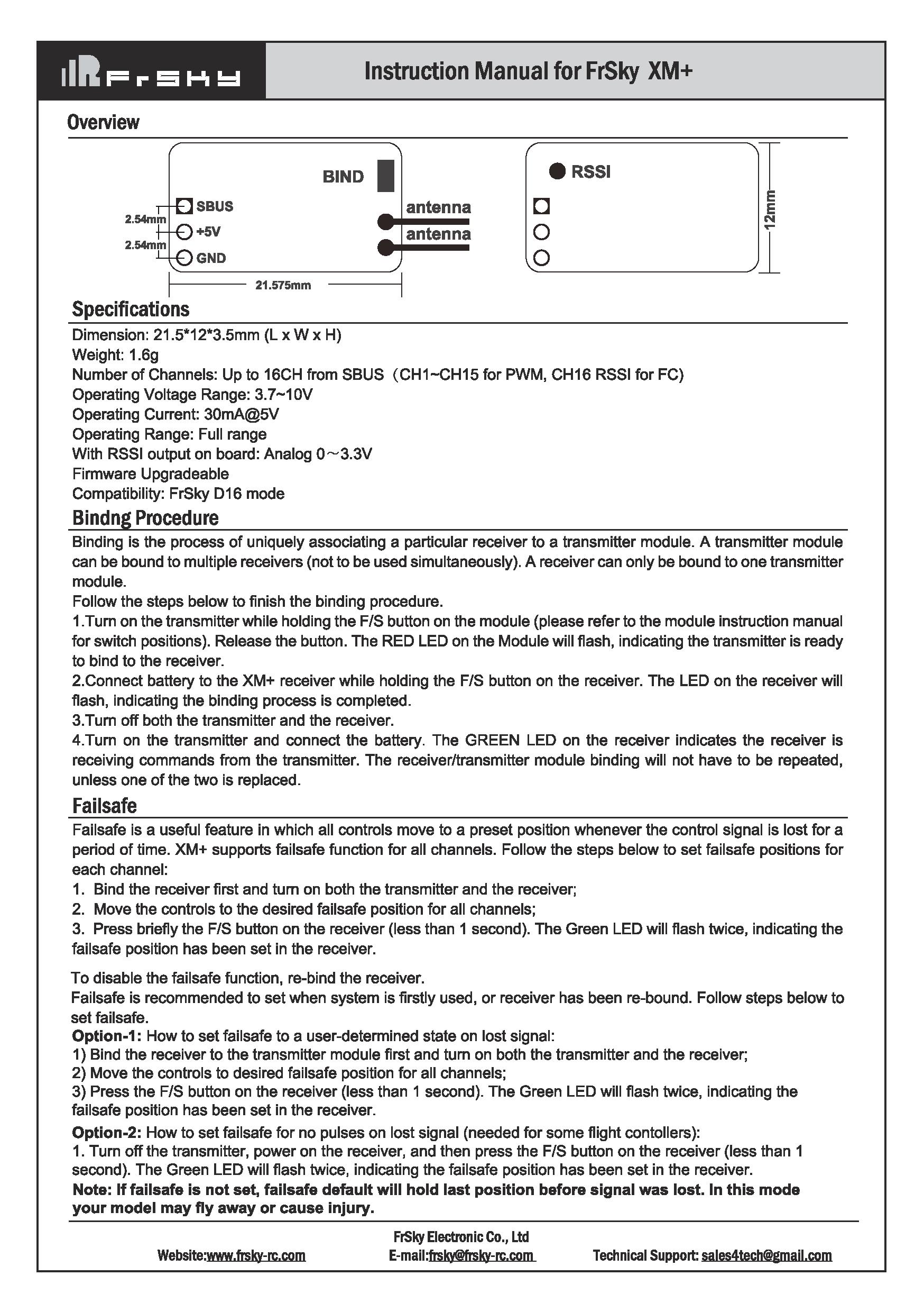 Binding an XM + (Plus) receiver – FPV Report